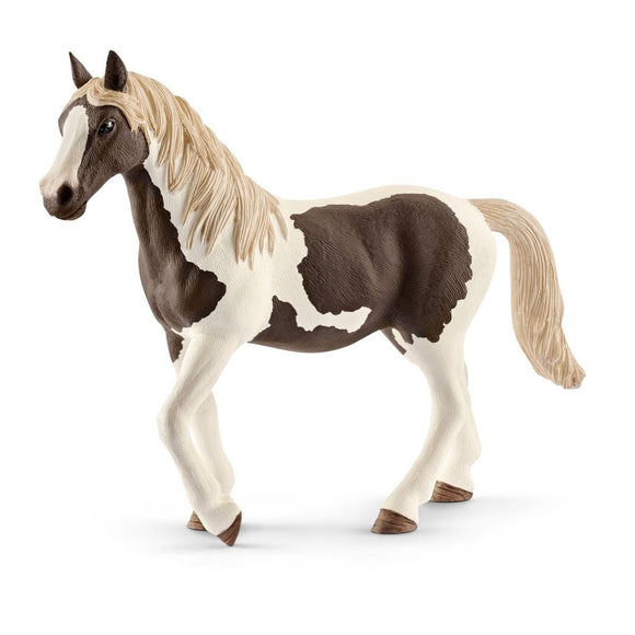 Schleich Farm World Pinto Mare Spotted Horse Figurine (5.2 x 1.3 x 4.2 inch)