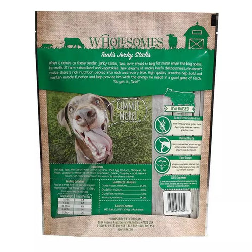 Wholesomes Tank’s Beef Jerky Sticks For Dogs