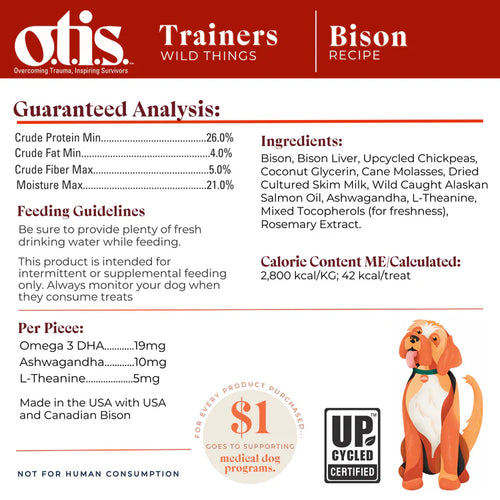 Otis Wild Things Trainers Bison Recipe Dog Treats (4 oz)