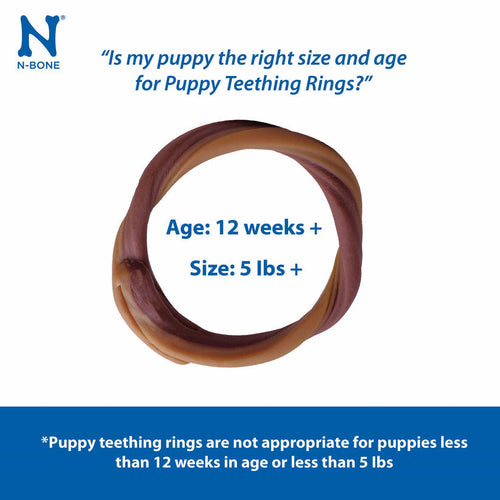 N-Bone® Puppy Teething Rings Peanut Butter