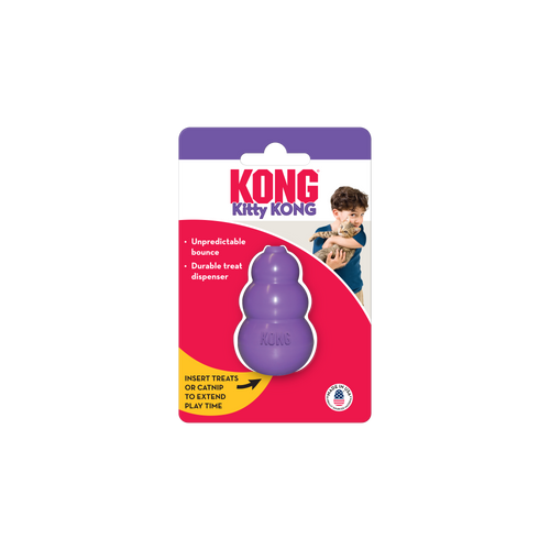 Kong Kitty Kong Treat Dispensing Cat Toy (Small, Purple)