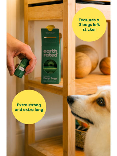 Earth Rated Poop Bags on Refill Rolls (60 Bags - Unscented)