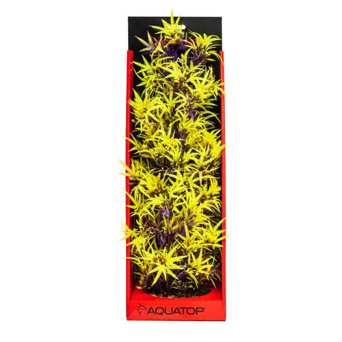 Aquatop Vibrant Fluorescent Cannabis Olive Plant (16 inch)