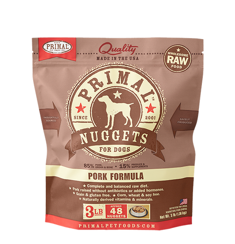 Primal Pet Foods Canine Raw Frozen Nuggets (Beef 3 Lb)