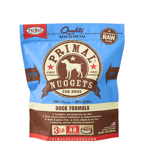 Primal Pet Foods Canine Raw Frozen Nuggets (Beef 3 Lb)