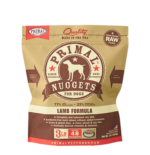 Primal Pet Foods Canine Raw Frozen Nuggets (Beef 3 Lb)