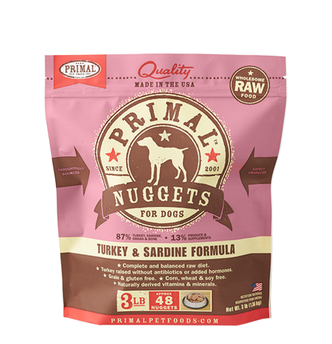 Primal Pet Foods Canine Raw Frozen Nuggets (Beef 3 Lb)