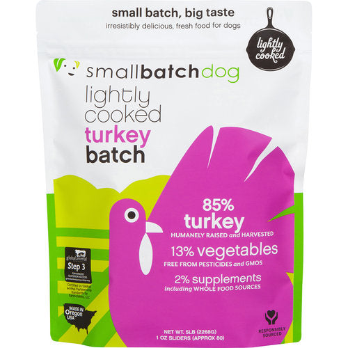 Smallbatch Dog Lightly Cooked Turkey Batch (2 lb)