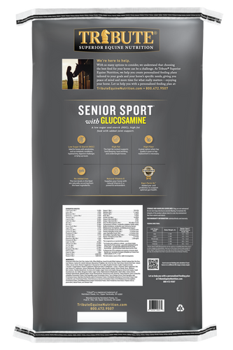 Tribute Senior Sport® with Glucosamine, Textured High Fat Horse Feed