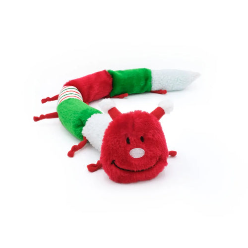 Zippy Paws Holiday Caterpillar – Deluxe with 7 Squeakers