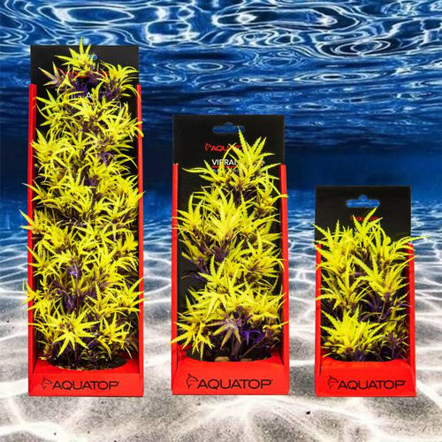 Aquatop Vibrant Fluorescent Cannabis Olive Plant (16 inch)