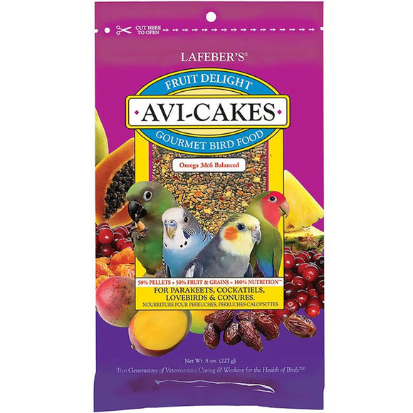 Lafeber Fruit Delight Avi Cakes Small Bird Treat 8oz