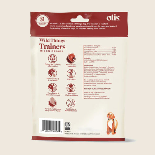 Otis Wild Things Trainers Bison Recipe Dog Treats (4 oz)