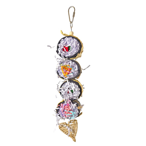 A&E Cage Cali Roll Sushi Stack Hanging Bird Toy