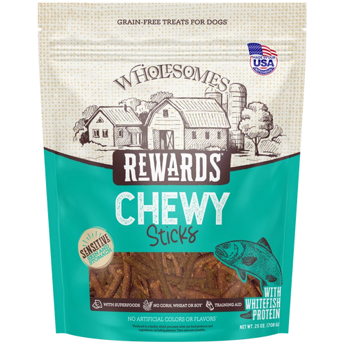 Wholesomes™ Rewards Chewy Whitefish Sticks Dog Treats