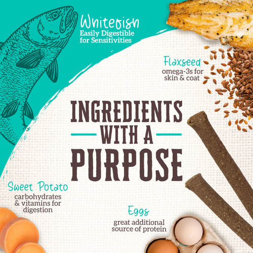 Wholesomes™ Rewards Chewy Whitefish Sticks Dog Treats