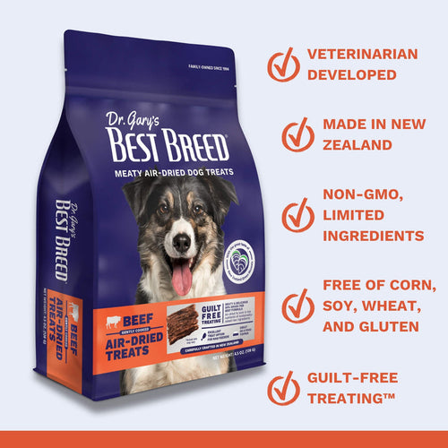Dr. Gary's Best Breed Air-Dried Beef Recipe Treat and Topper for Dogs