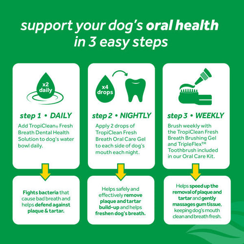 TropiClean Fresh Breath Dental & Oral Care Brushing Gel for Pets