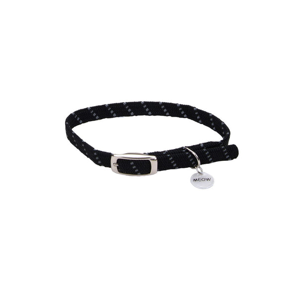 Coastal Pet Products ElastaCat Reflective Safety Stretch Collar with Reflective Charm (3/8