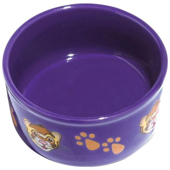 KAYTEE PAW-PRINT PETWARE BOWL FERRET (4.25 IN, ASSORTED)