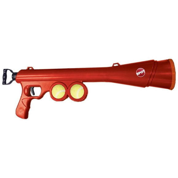 SPOT LAUNCH & FETCH TENNIS BALL LAUNCHER (18 IN, RED)