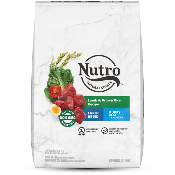 NUTRO NATURAL CHOICE™ Natural Dry Dog Food LARGE BREED PUPPY LAMB & BROWN RICE RECIPE 30 lb. bag