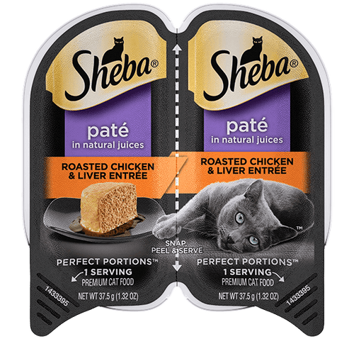 SHEBA® PERFECT PORTIONS™ Premium Paté Roasted Chicken & Liver Entrée