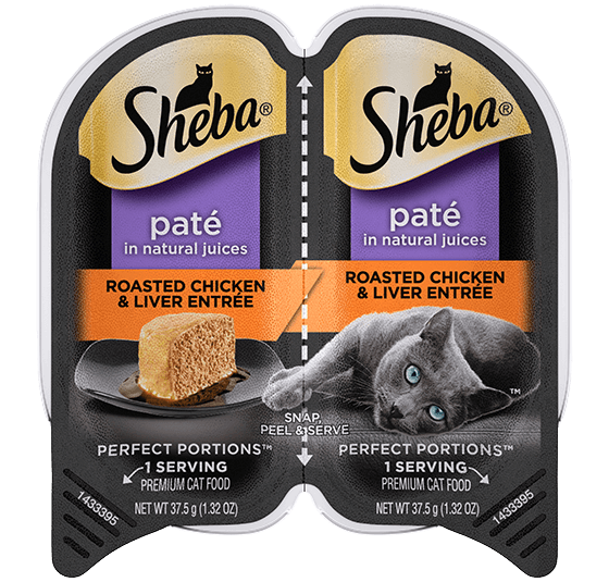 SHEBA® PERFECT PORTIONS™ Premium Paté Roasted Chicken & Liver Entrée