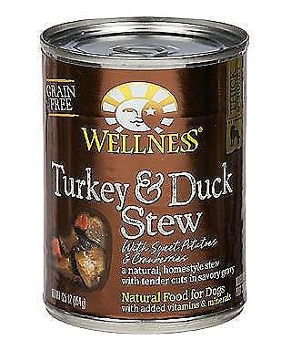 Wellness Grain Free Natural Turkey and Duck Stew with Sweet Potato and Cranberries Wet Canned Dog Food