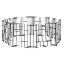 Pet Exercise Pen, Black, 42-In.