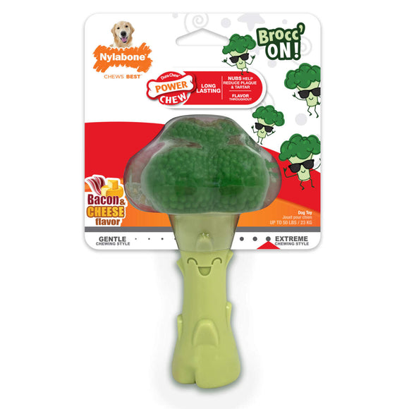 Nylabone Power Chew Broccoli Dog Toy (Large/Giant - Up to 50 lbs)