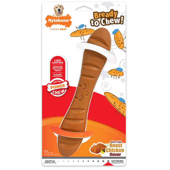 Nylabone Power Chew Baguette Dog Toy (Large/Giant - Up to 50 lbs)