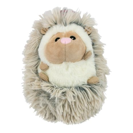 Tall Tails Real Feel Fluffy Holiday Hedgehog with Squeaker Dog Toy (8