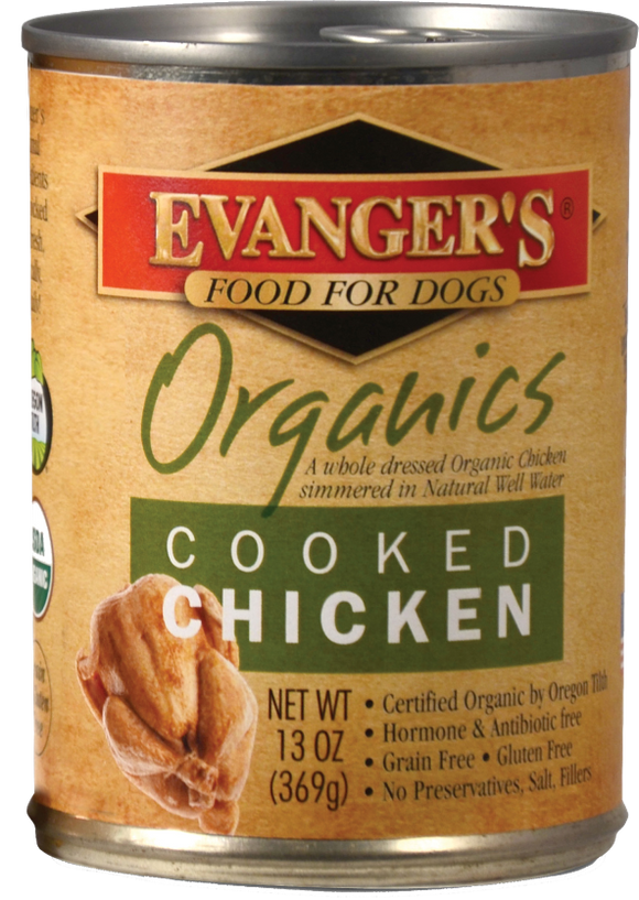 Evangers 100% Organic Cooked Chicken Canned Dog Food