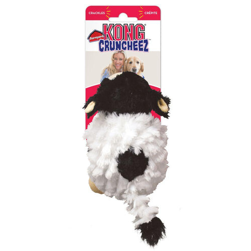 KONG Barnyard Cruncheez Cow Plush Dog Toy