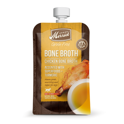 Merrick Grain Free Chicken Bone Broth Wet Dog Food Topper