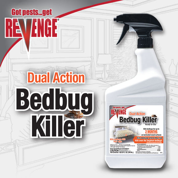 Bonide REVENGE® DUAL-ACTION Bedbug Killer Ready-to-Use 1 quart