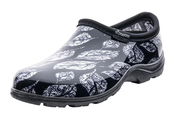 Sloggers Women's Rain & Garden Shoes Leaf Black (Size 7)