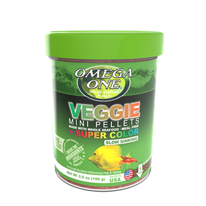 Omega One® Slow-Sinking Veggie Mini Pellets (1.8 oz)