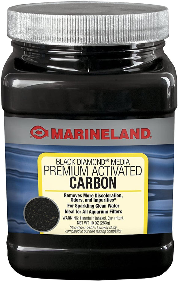 Marineland Black Diamond Premium Activated Carbon 10 Ounces, Filter Media for Aquariums