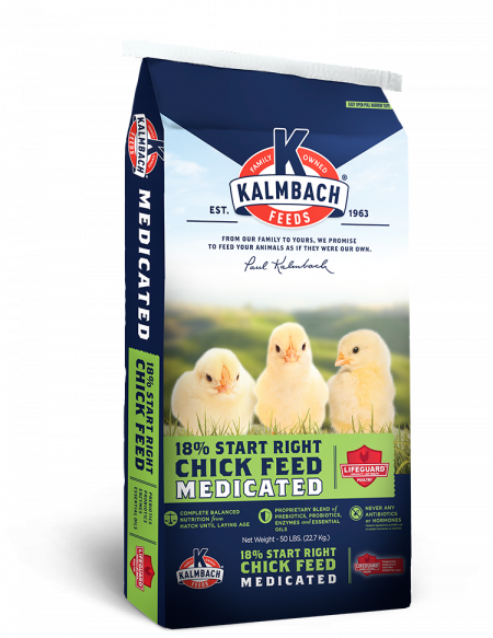 Kalmbach 18% Start Right® Chick Feed (Medicated)