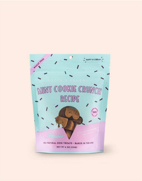 Bocce's Mint Cookie Crunch Soft & Chewy Treats