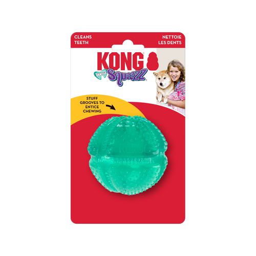 KONG Dental Squeezz Ball Dog Toy (Medium)