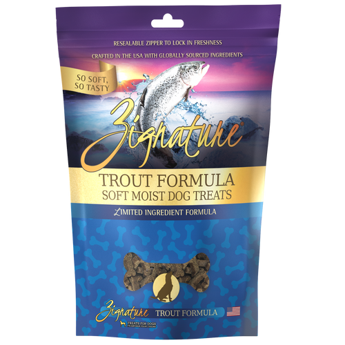 Zignature Soft Moist Dog Treats Trout Formula