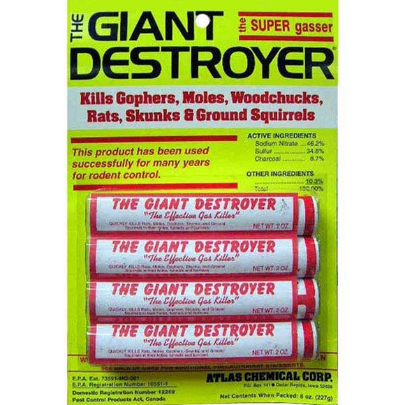 ATLAS GIANT DESTROYER MOLE SMOKE KILLER (0.5 lbs)