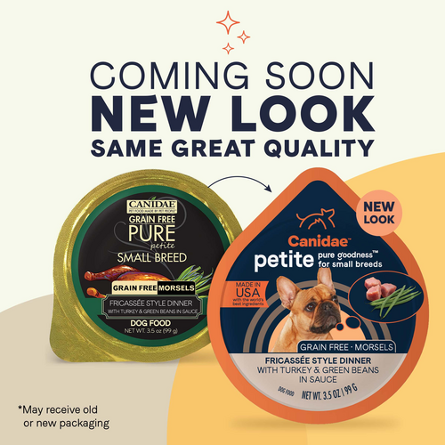 Canidae PURE Petite Grain Free, Limited Ingredient, Small Breed Wet Dog Food, Morsels Turkey and Green Beans