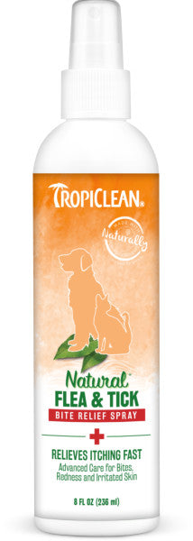 TropiClean Natural Flea & Tick Bite Relief Spray (8 oz)