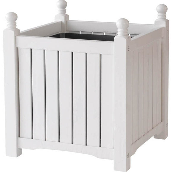 LEXINGTON PLANTER SQUARE (16 INCH, WHITE)