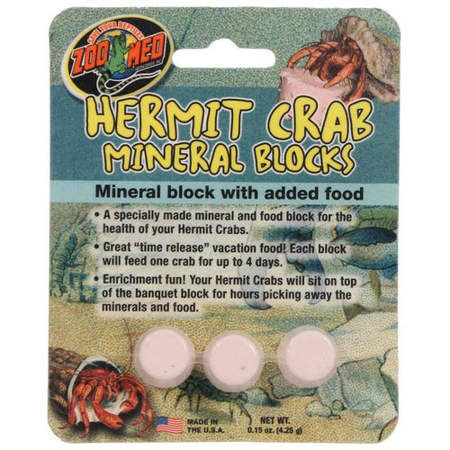 HERMIT CRAB MINERAL BLOCKS WITH ADDED FOOD