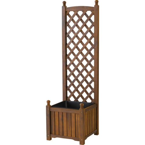 LEXINGTON TRELLIS PLANTER (16 INCH, TEAK)